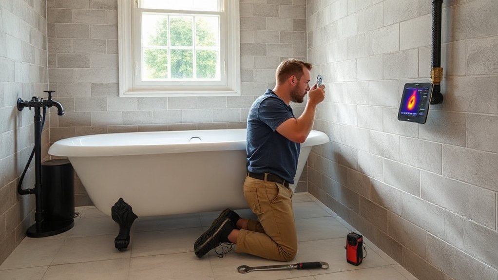 Trace and access leak detection engineer with thermal imaging in Kentish Town